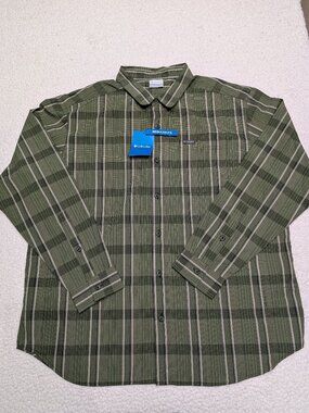 Columbia Plaid Button Up Shirt Mens XL NWT Outdoor Hiking